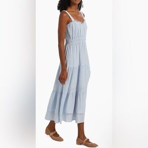 PAIGE Blue Tiered dress- size L